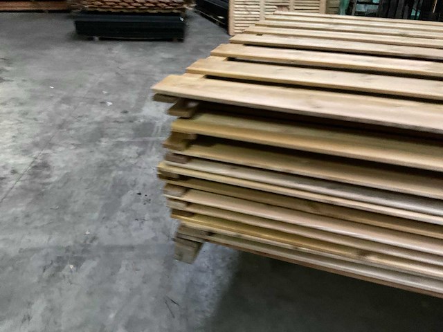 Grenen tuinscherm geïmpregneerd - 180x180 cm (10x) - afbeelding 7 van  11