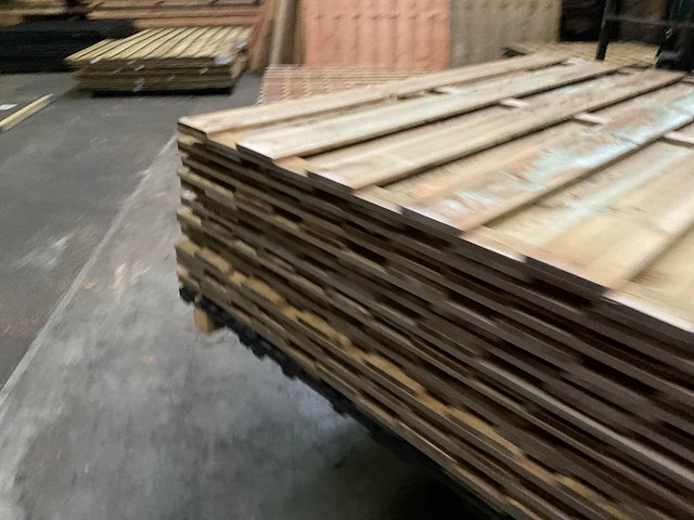 Grenen tuinscherm geïmpregneerd - 180x180 cm (10x) - afbeelding 6 van  11