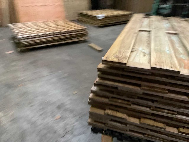 Grenen tuinscherm geïmpregneerd - 180x180 cm (10x) - afbeelding 7 van  11