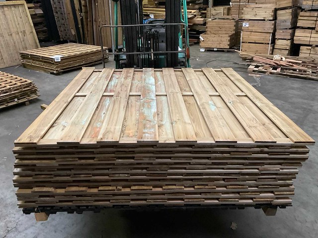 Grenen tuinscherm geïmpregneerd - 180x180 cm (10x) - afbeelding 1 van  11