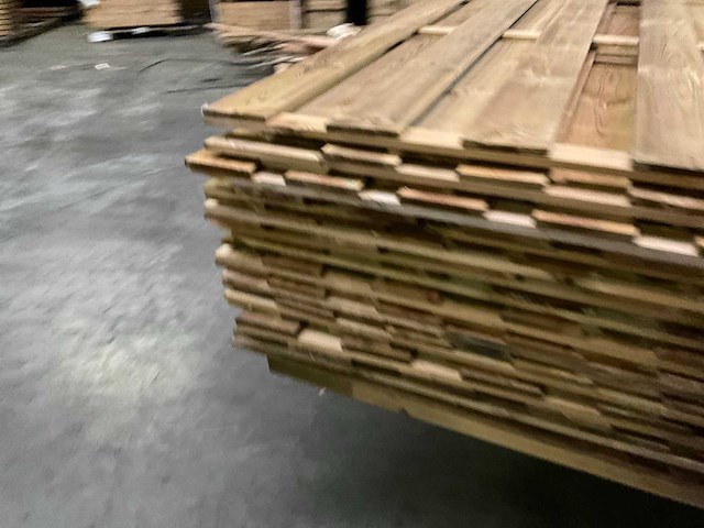 Grenen tuinscherm geïmpregneerd - 180x180 cm (10x) - afbeelding 6 van  11