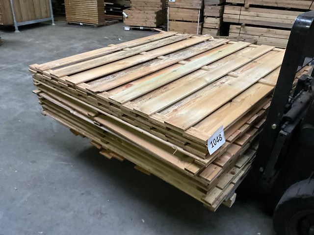 Grenen tuinscherm geïmpregneerd - 180x180 cm (10x) - afbeelding 8 van  8