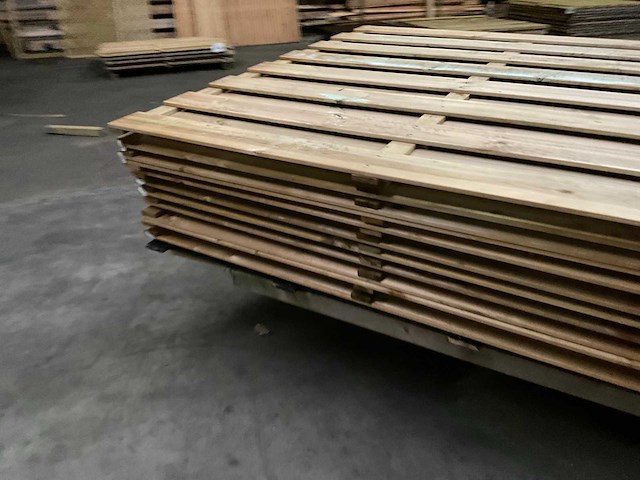 Grenen tuinscherm geïmpregneerd - 180x180 cm (10x) - afbeelding 6 van  8