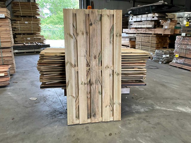 Grenen tuinscherm geïmpregneerd - 180x90 cm (14x) - afbeelding 1 van  4