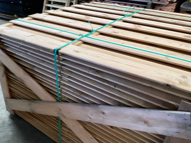 Grenen tuinscherm geïmpregneerd 15-planks - 180x180 cm (26x) - afbeelding 3 van  12