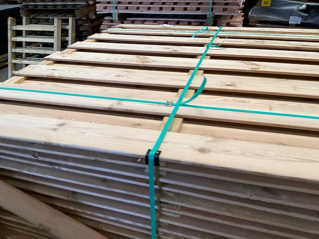 Grenen tuinscherm geïmpregneerd 15-planks - 180x180 cm (26x) - afbeelding 4 van  12