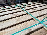 Grenen tuinscherm geïmpregneerd 15-planks - 180x180 cm (26x) - afbeelding 5 van  13