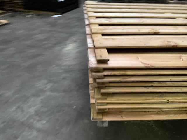 Grenen tuinscherm geïmpregneerd 17-planks - 180x180 cm (10x) - afbeelding 5 van  9