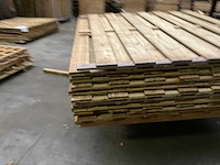 Grenen tuinscherm geïmpregneerd 17-planks - 180x180 cm (10x) - afbeelding 2 van  9