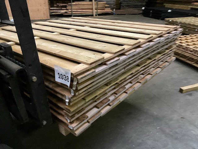 Grenen tuinscherm geïmpregneerd 17-planks - 180x180 cm (10x) - afbeelding 9 van  9