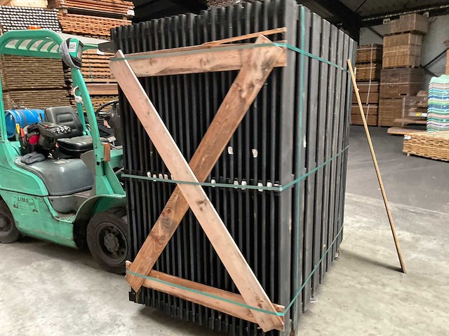 Grenen tuinscherm geïmpregneerd 17-planks 180x180 cm (12x) - afbeelding 4 van  6