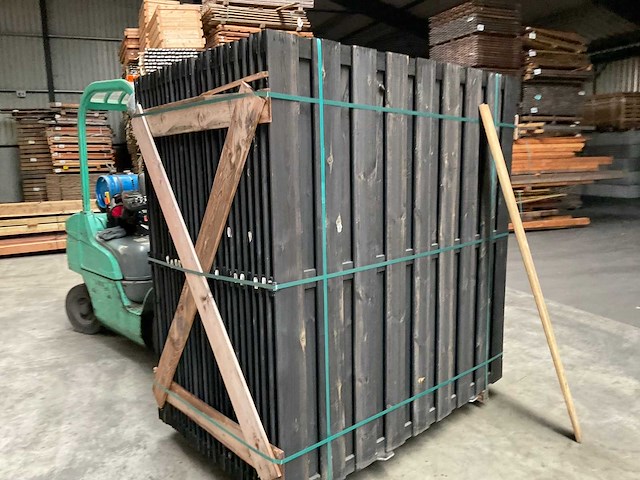 Grenen tuinscherm geïmpregneerd 17-planks 180x180 cm (12x) - afbeelding 3 van  6