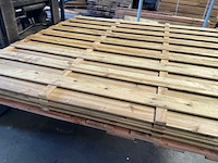 Grenen tuinscherm geïmpregneerd 19-planks - 180x180 cm (4x) - afbeelding 4 van  10