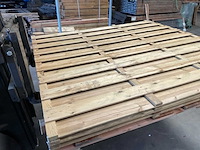 Grenen tuinscherm geïmpregneerd 19-planks - 180x180 cm (4x) - afbeelding 5 van  10