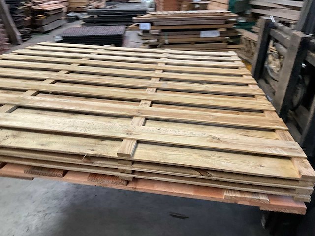 Grenen tuinscherm geïmpregneerd 19-planks - 180x180 cm (4x) - afbeelding 10 van  10