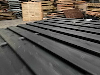 Grenen tuinscherm geïmpregneerd zwart - 180x180 cm (10x) - afbeelding 9 van  10