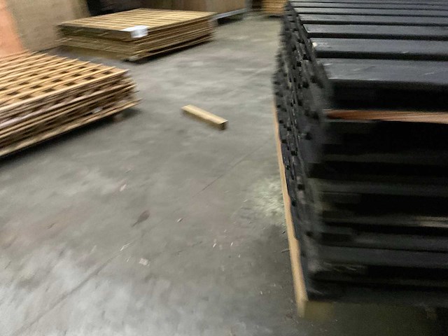 Grenen tuinscherm geïmpregneerd zwart - 180x180 cm (10x) - afbeelding 6 van  10