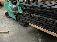 Grenen tuinscherm geïmpregneerd zwart - 180x180 cm (10x) - afbeelding 5 van  7