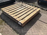 Grenen tuinscherm met betonplaat 19-planks 180x180 cm (4x) - afbeelding 2 van  8