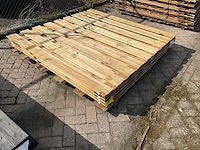 Grenen tuinscherm met betonplaat 19-planks 180x180 cm (4x) - afbeelding 3 van  8