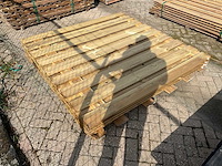 Grenen tuinscherm met betonplaat 19-planks 180x180 cm (4x) - afbeelding 4 van  8