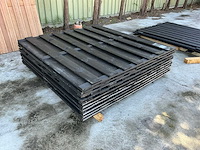 Grenen tuinscherm zwart 18 planks 180x180 cm (10x) - afbeelding 2 van  2