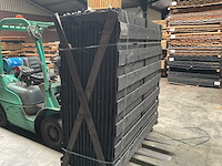 Grenen tuinscherm zwart geïmpregneerd - 180x180 (15x) - afbeelding 1 van  3