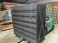 Grenen tuinscherm zwart geïmpregneerd - 180x180 (15x) - afbeelding 2 van  3