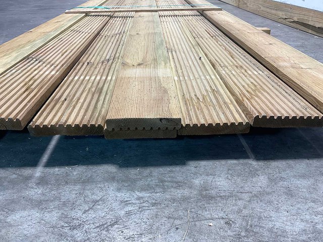 Grenen vlonderplank 500x14x2,8 cm (9x) - afbeelding 6 van  7
