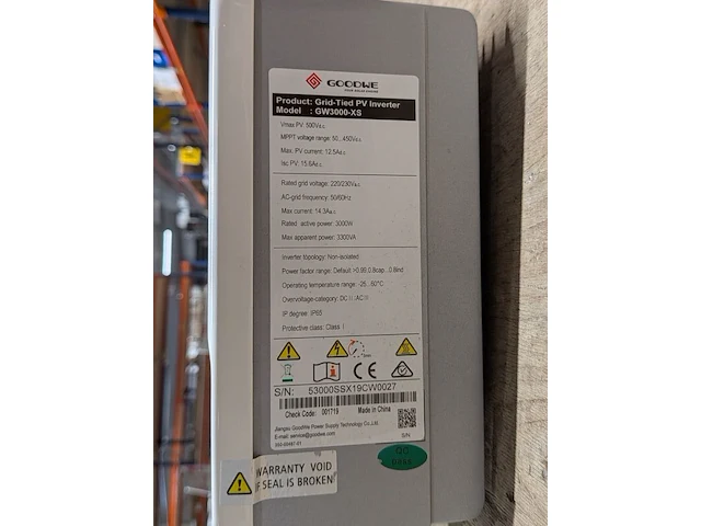 Grid-tied pv-omvormer, goodwe, gw3000-xs - afbeelding 5 van  7