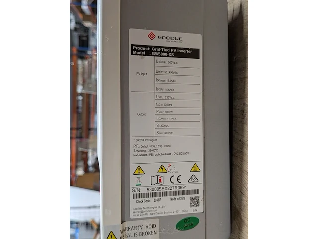 Grid-tied pv-omvormer, goodwe, gw3000-xs - afbeelding 4 van  6