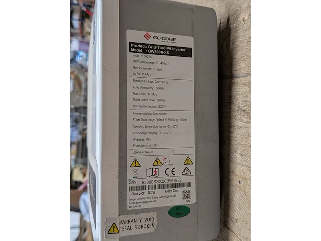Grid-tied pv-omvormer, goodwe, gw3000-xs - afbeelding 4 van  5
