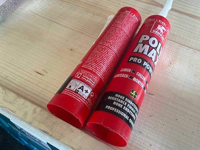 Griffon poly max - montagelijm wit 290ml - verf, pur, lijm en kit (2x) - afbeelding 2 van  4