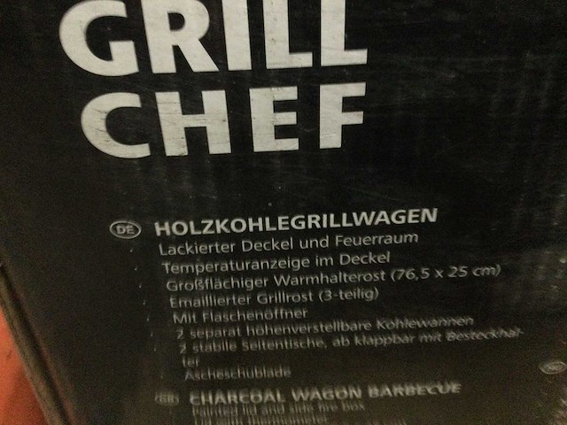 Grill chef - houtskool bbq wagen - afbeelding 5 van  6
