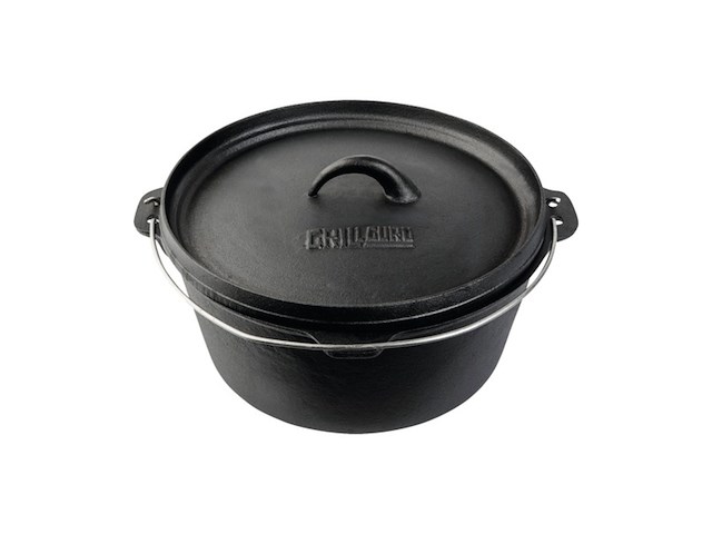 Grill guru medium cast iron dutch oven 23cm gietijzeren pan met deksel 23cm - afbeelding 1 van  1