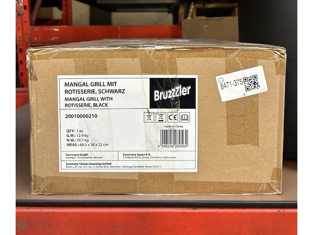 Grill met rotisserie bruzzzler, zwart - afbeelding 1 van  3