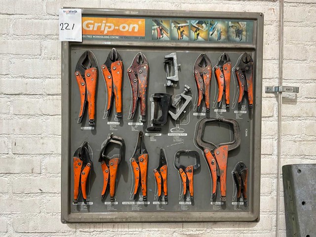 Grip-on handgereedschap met wandbord - afbeelding 1 van  3