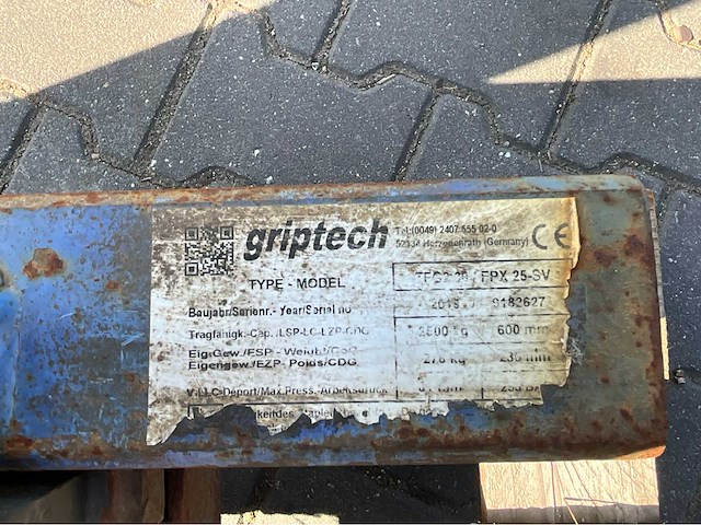 Griptech tfs 2-30/fpx 25-sv heftruck positioneringswagen met uitschuifbare vorken - fem 2 - afbeelding 7 van  7