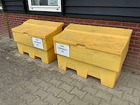 Grit-salt kunststof zout opslagbak (2x) - afbeelding 1 van  6