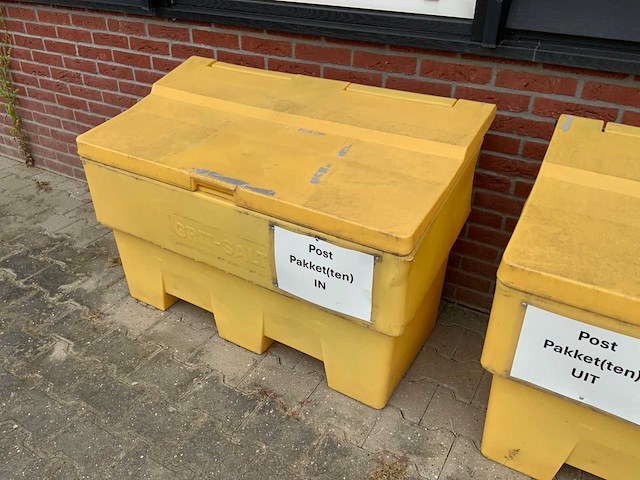 Grit-salt kunststof zout opslagbak (2x) - afbeelding 2 van  6