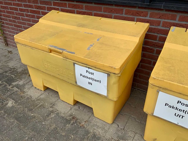 Grit-salt kunststof zout opslagbak (2x) - afbeelding 4 van  6