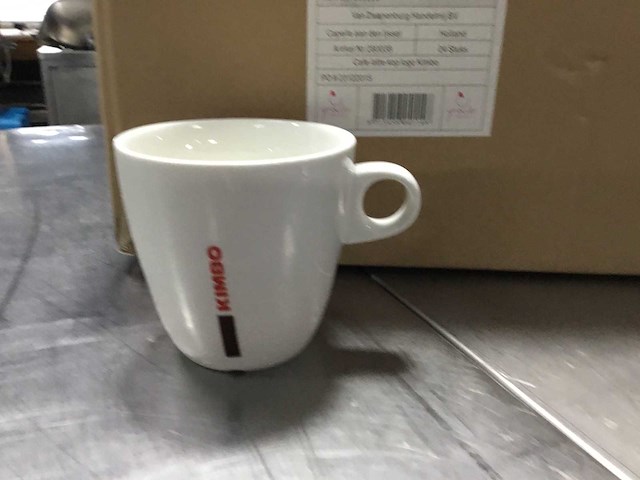 Grocier - caffe latte kop logo kimbo - (2x) - afbeelding 1 van  5