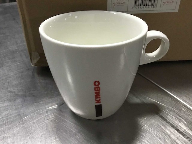 Grocier - caffe latte kop logo kimbo - (2x) - afbeelding 1 van  2