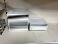 Grocier vierkante melamine borden (23x) - afbeelding 2 van  6