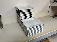 Grocier vierkante melamine borden (25x) - afbeelding 1 van  6