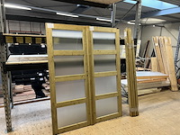 Groen geïmpregneerd dubbel deurkozijn hillhout - afbeelding 1 van  5