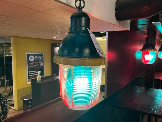 Groen / rode hanglamp (9x) - afbeelding 1 van  6