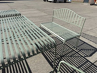 Groene metalen tuinset - afbeelding 2 van  6
