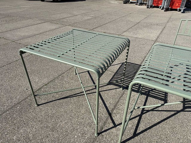 Groene metalen tuinset - afbeelding 3 van  6
