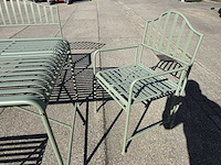 Groene metalen tuinset - afbeelding 4 van  6